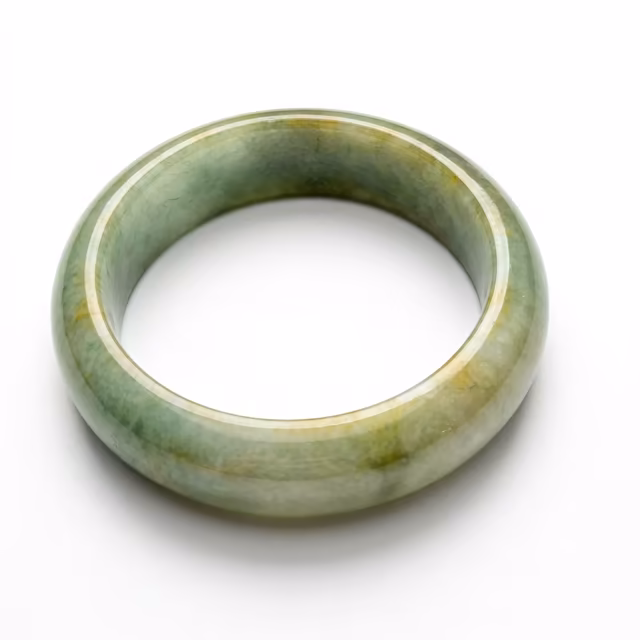 54mm 翠意盎然糯冰种翡翠手镯 - 经典圆条款 view 2