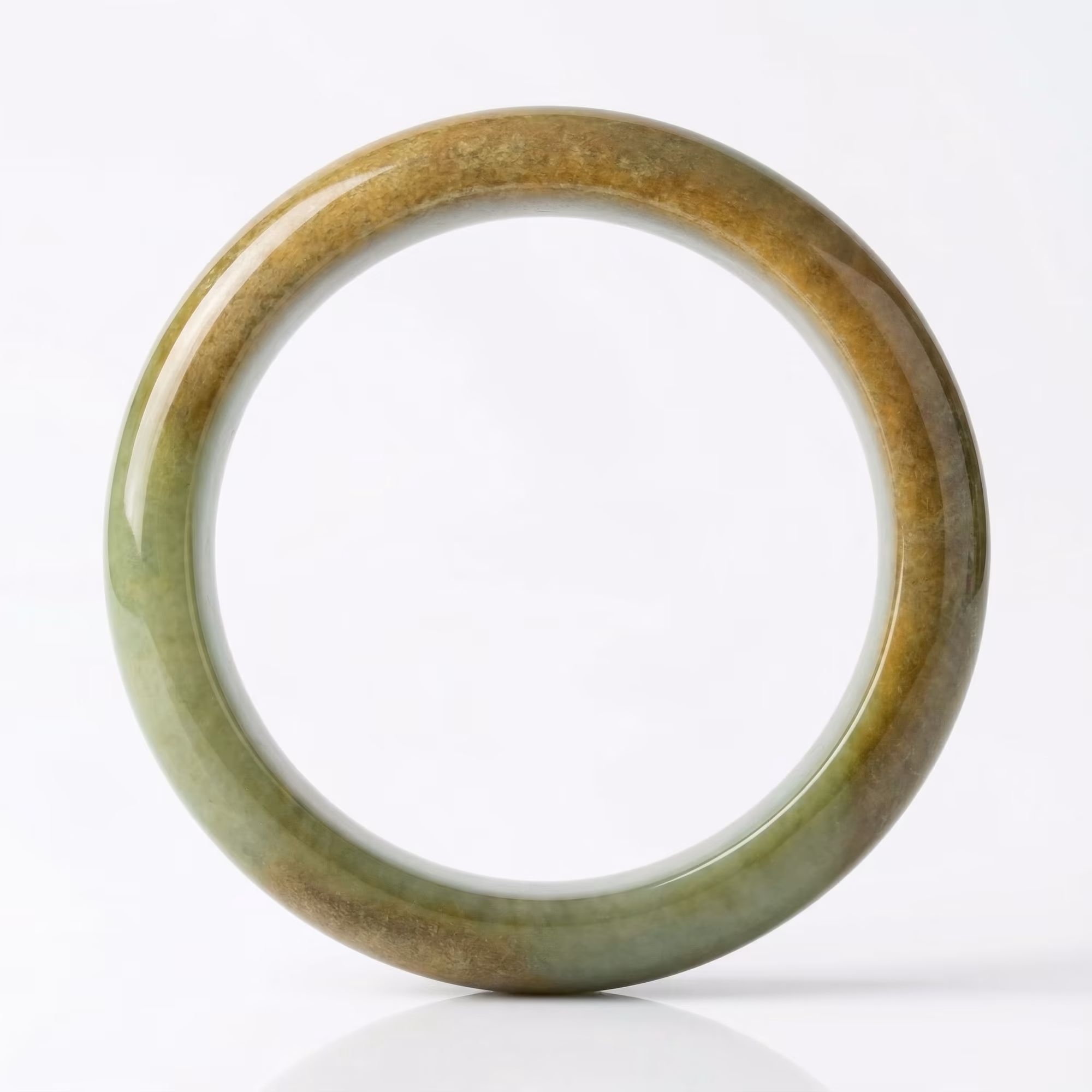55mm 温润雅致冰种翡翠手镯 | 翠绿大地，岁月静好