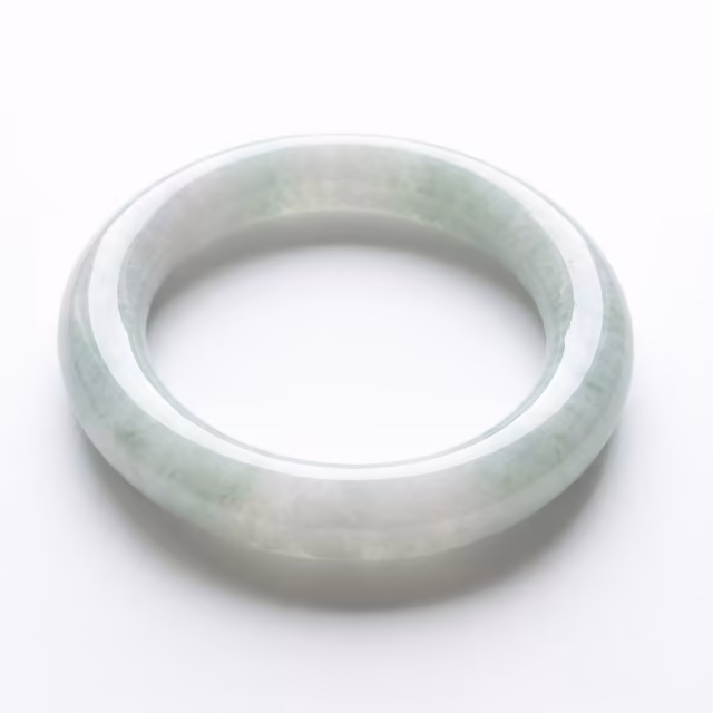 55mm 冰种白翡圆条手镯 - 缅甸天然A货 view 3