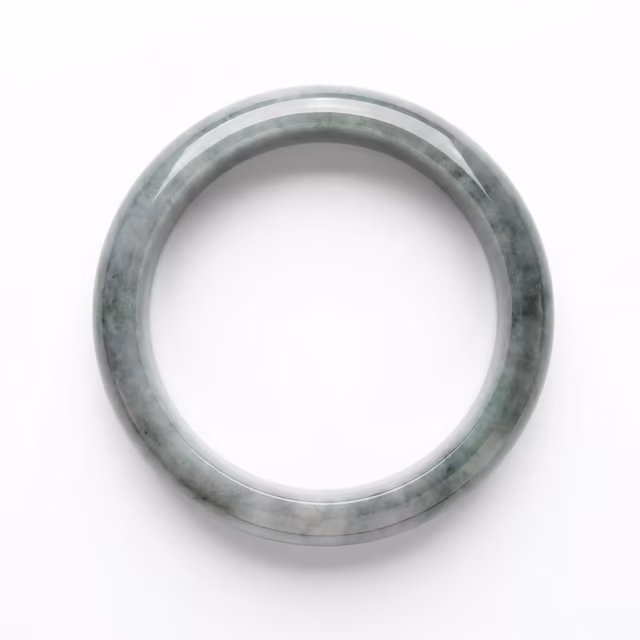 58mm 墨翠圆条手镯 - 经典韵味，护佑平安 view 3
