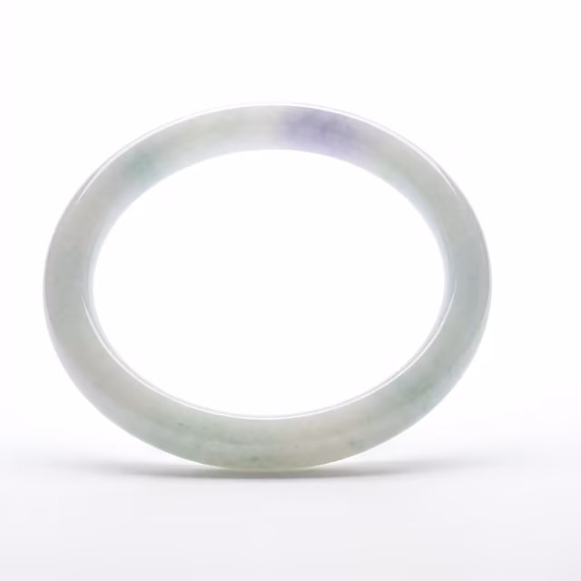 58mm 冰润浅紫翡翠圆条手镯 - 天然A货 view 2