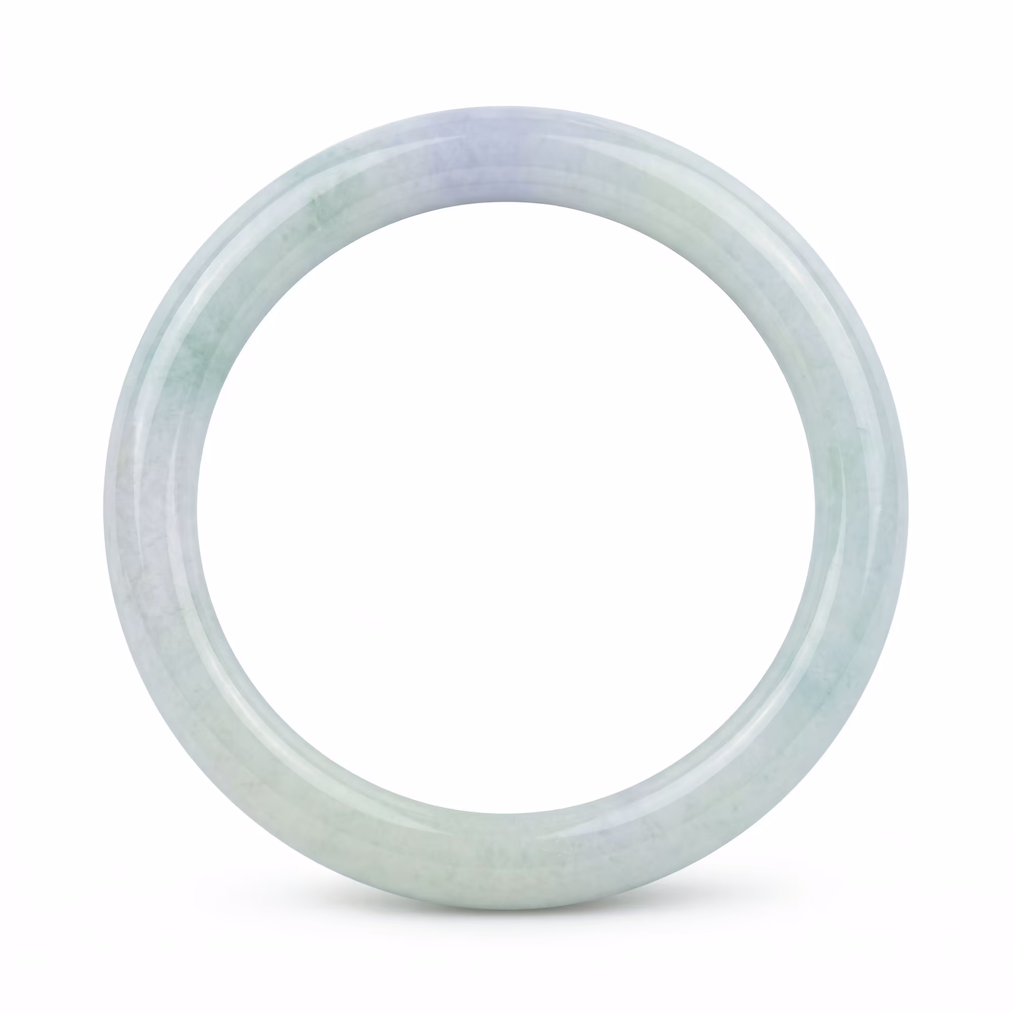 58mm 冰润浅紫翡翠圆条手镯 - 天然A货