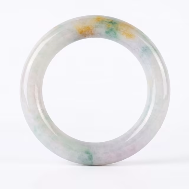 56mm 天然A货冰种彩玉翡翠手镯 view 1