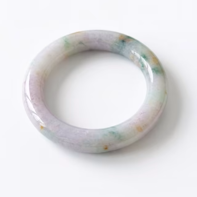 56mm 天然A货冰种彩玉翡翠手镯 view 2