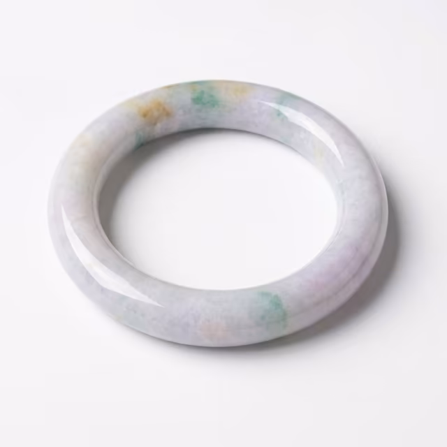 56mm 天然A货冰种彩玉翡翠手镯 view 3
