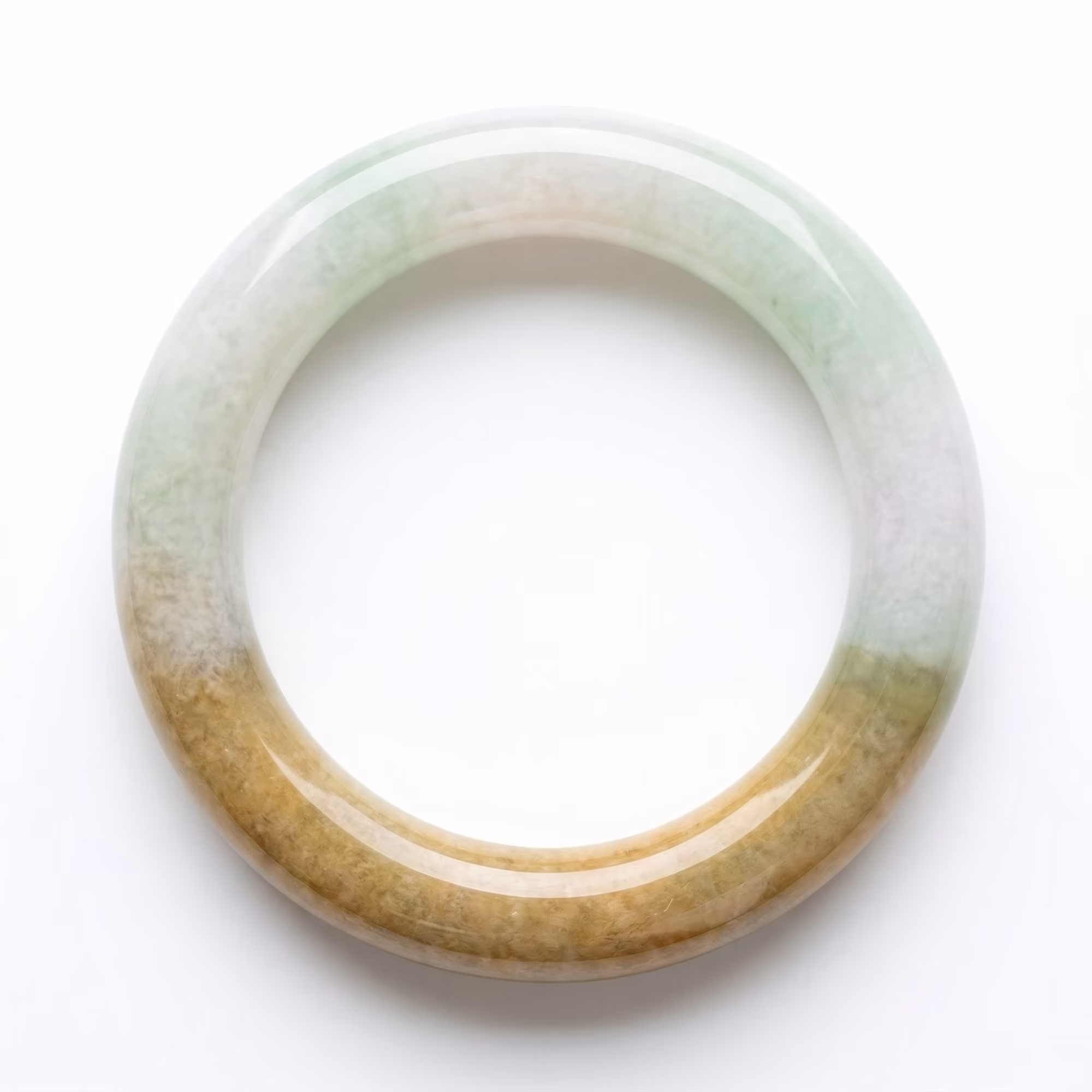50mm 温润冰润多色翡翠手镯 - 翠色流金，腕间雅韵