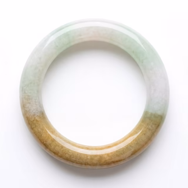 50mm 温润冰润多色翡翠手镯 - 翠色流金，腕间雅韵