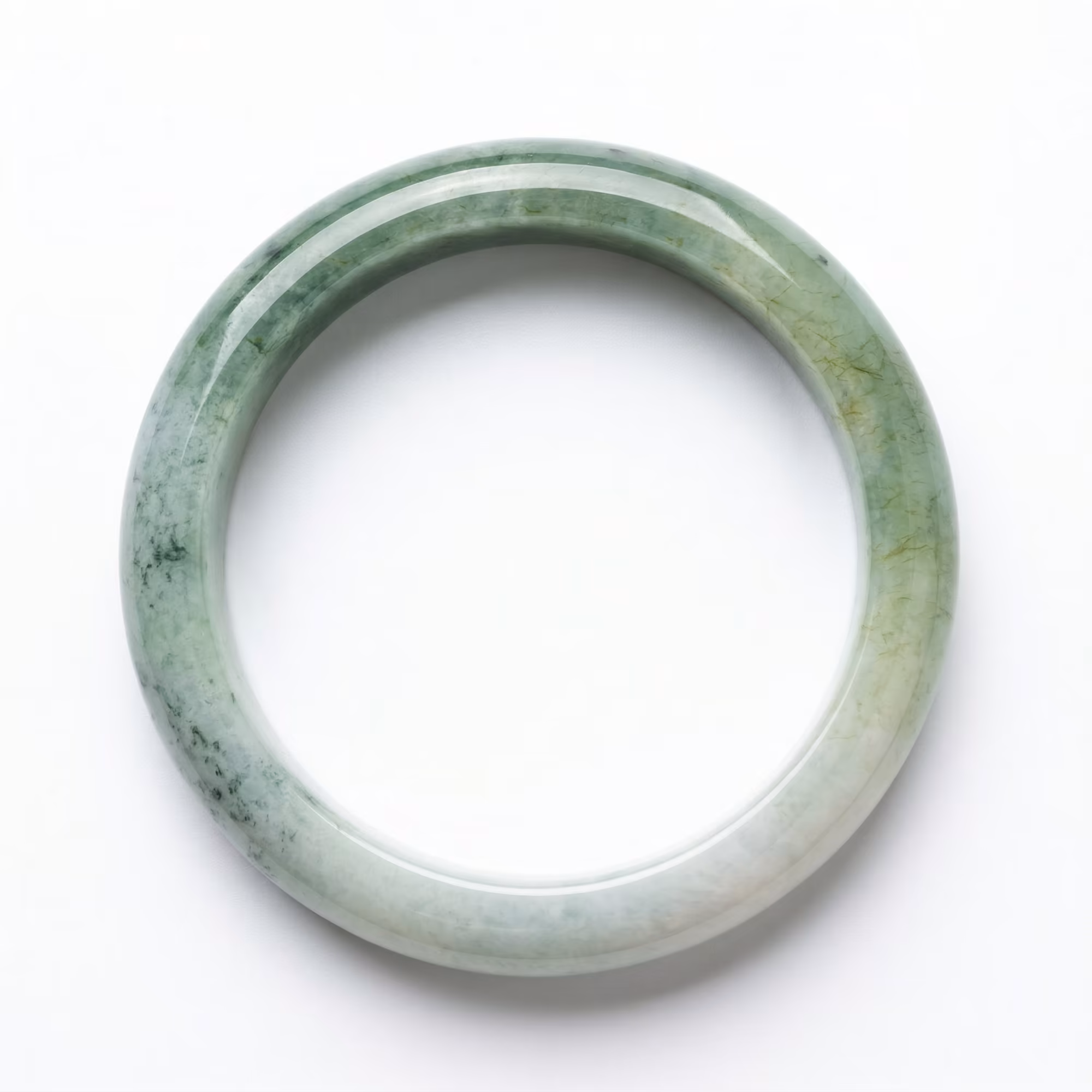 58mm 时光雅韵：缅甸冰种飘花翡翠手镯