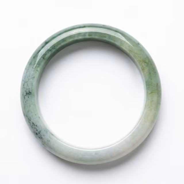 58mm 时光雅韵：缅甸冰种飘花翡翠手镯 view 1