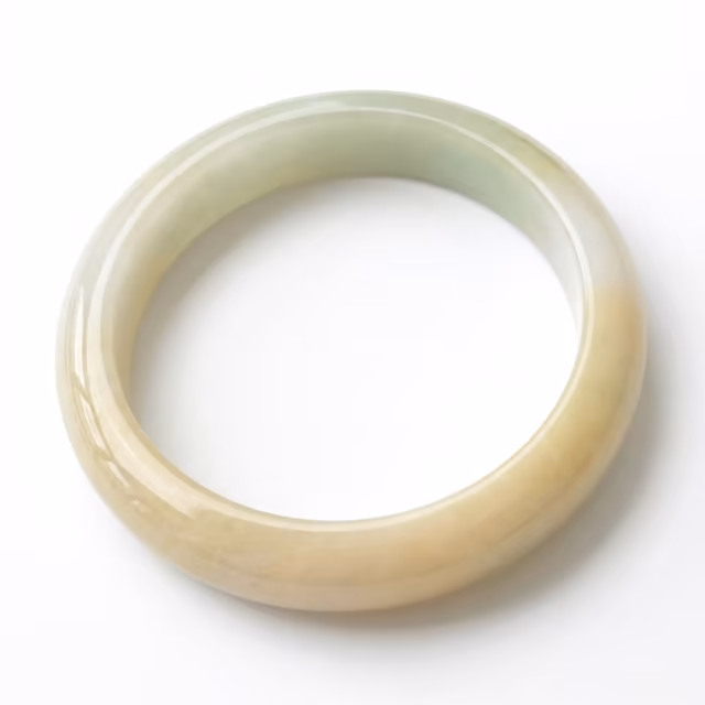 59mm 温润冰种多彩翡翠手镯 - 经典圆条，雅致永恒 view 2