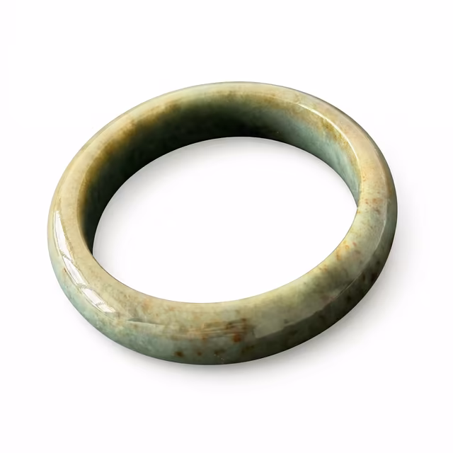 59mm 静谧多彩翡翠圆镯 - 缅甸A货经典圆条手镯 view 3