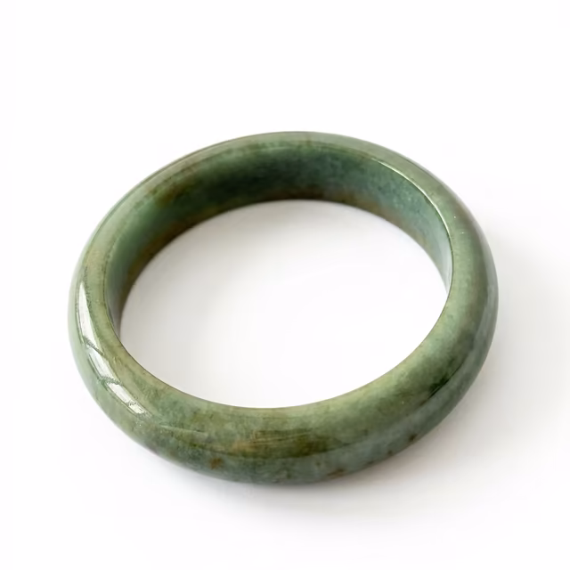 59mm 静谧多彩翡翠圆镯 - 缅甸A货经典圆条手镯 view 2