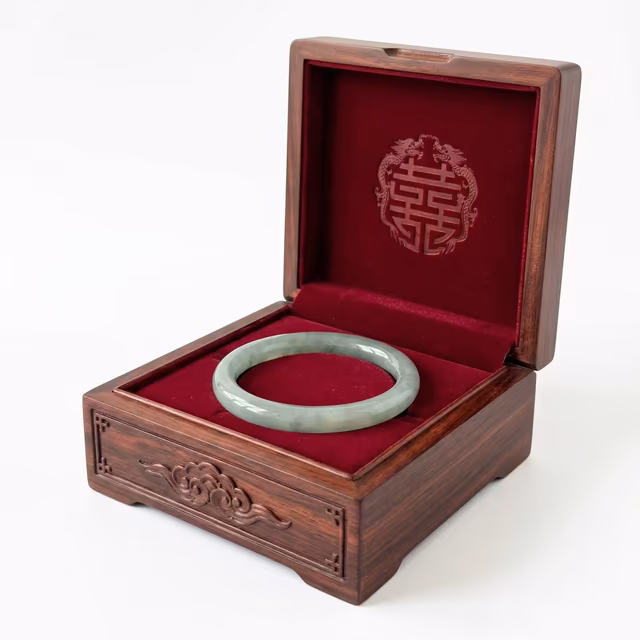 52mm 温润冰糯种翡翠手镯 - 典雅正圈翠镯 view 4