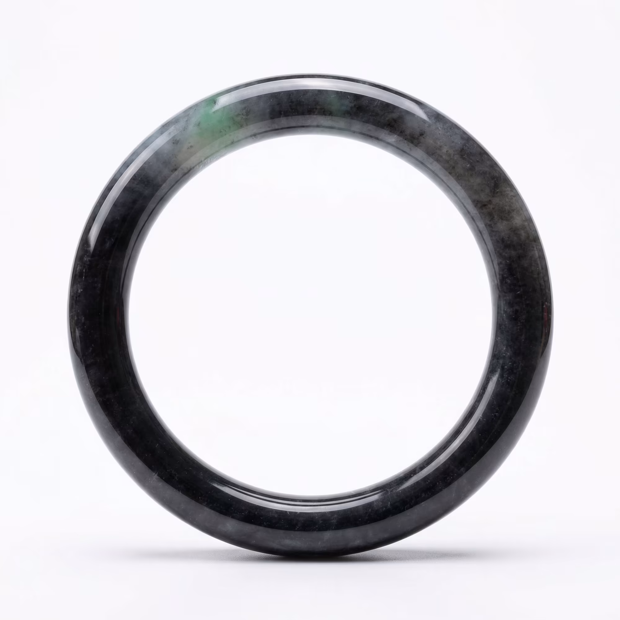 59mm 典雅糯冰种乌鸡种翡翠手镯 - 天然缅甸珍品