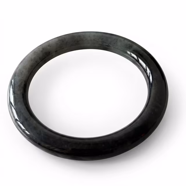 59mm 典雅糯冰种乌鸡种翡翠手镯 - 天然缅甸珍品 view 3