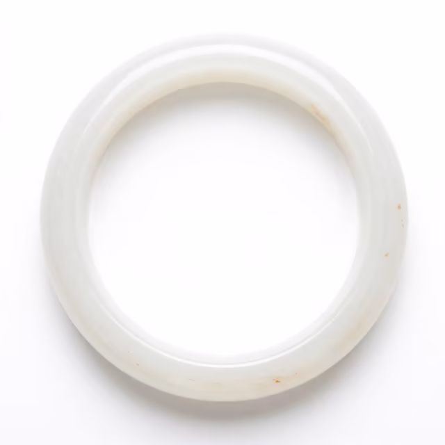 59mm 冰种翡翠平安镯 | 缅甸天然A货 | 纯净优雅圆条玉镯 view 1