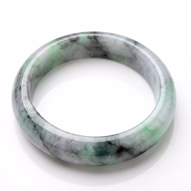 61mm 冰种飘花翡翠圆镯 - 经典雅韵传世佳品 view 3