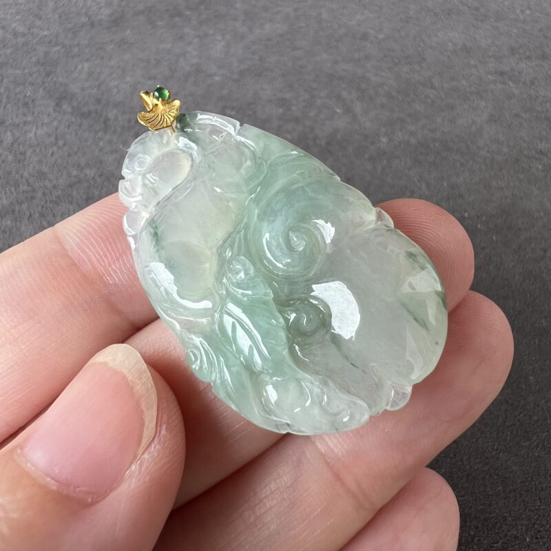 Green Ru Yi Pendant 40mm, PGM557