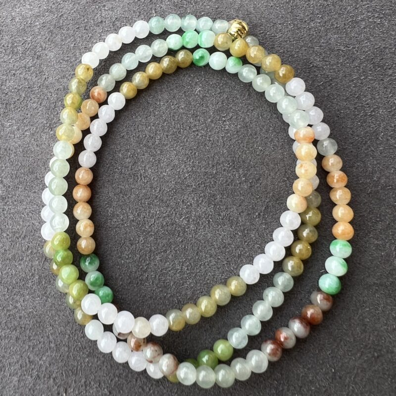 Multi-color Beads Necklace - Beads4mm, NMM836