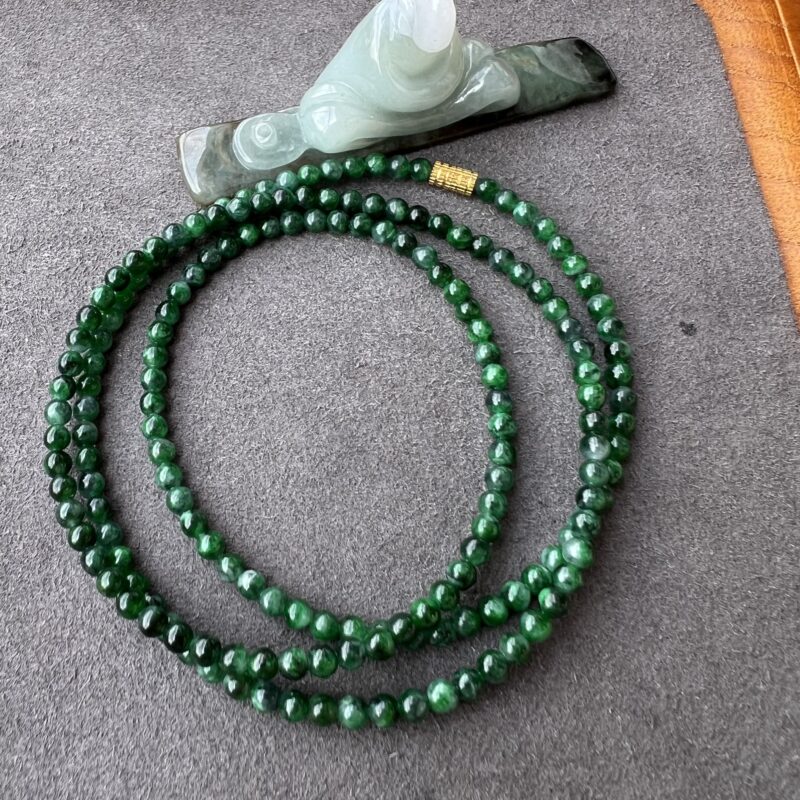 Green Beads Necklace - Beads4mm, NGM838
