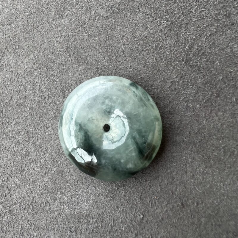 Lake Blue Button (Ping An Kou) Pendant 26mm, PLM840