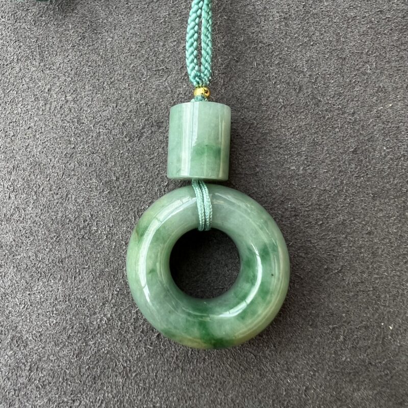 Green Piao Hua Circle Pendant 41.4mm, PGL842