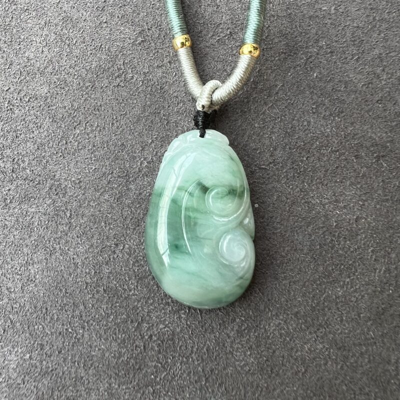 Lake Blue Ru Yi Pendant 30mm, PLL844