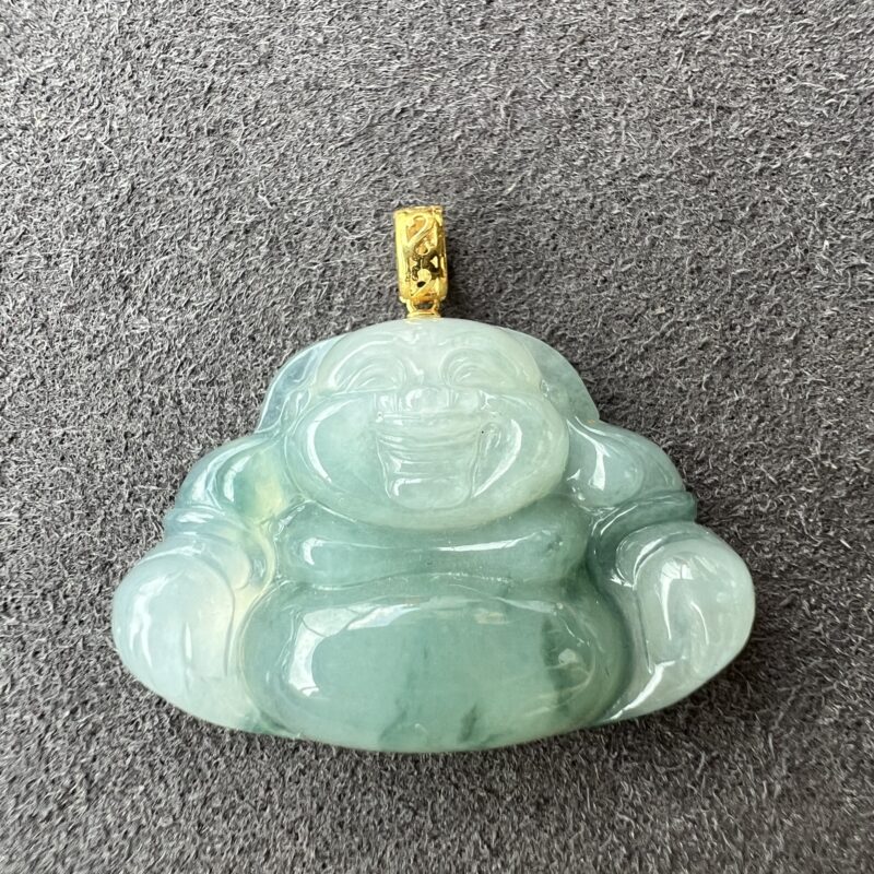 Lake Blue Buddha Pendant 20mm, PLL846