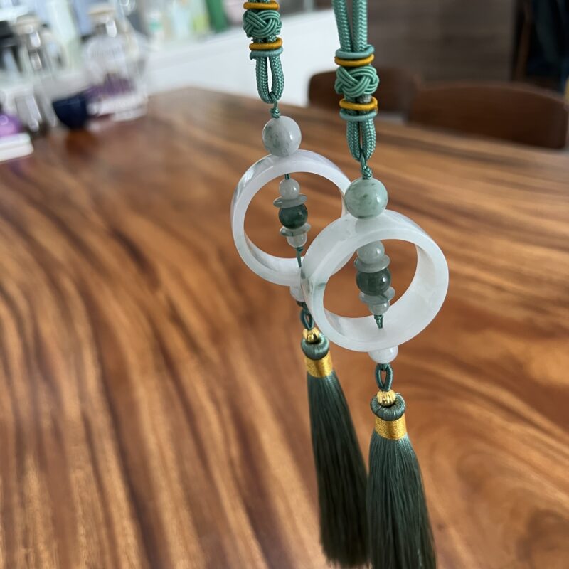 Lake Blue Circle Pendant 60mm, PLL847