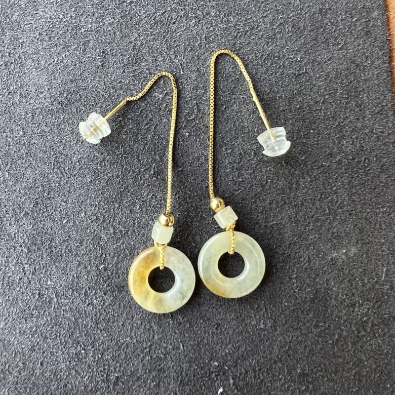 Yellow Circle Earring 33mm, EYM854