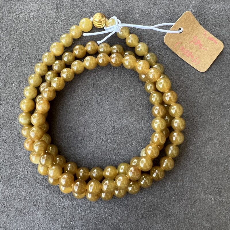 Bright yellow Beads Necklace - Beads7.1mm, NBL862