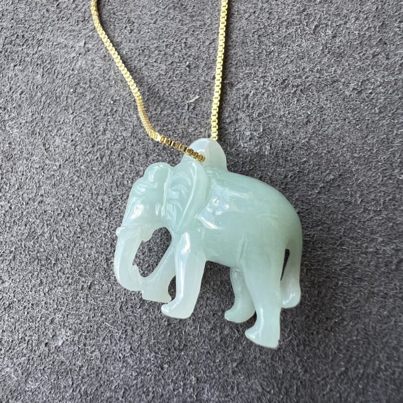 Sky Blue Hand-carving Stone Pendant 15mm, PSM865