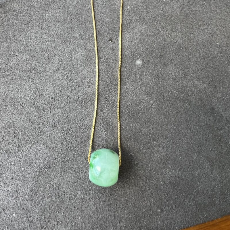 Green Piao Hua Circle Pendant 20mm, PGM870