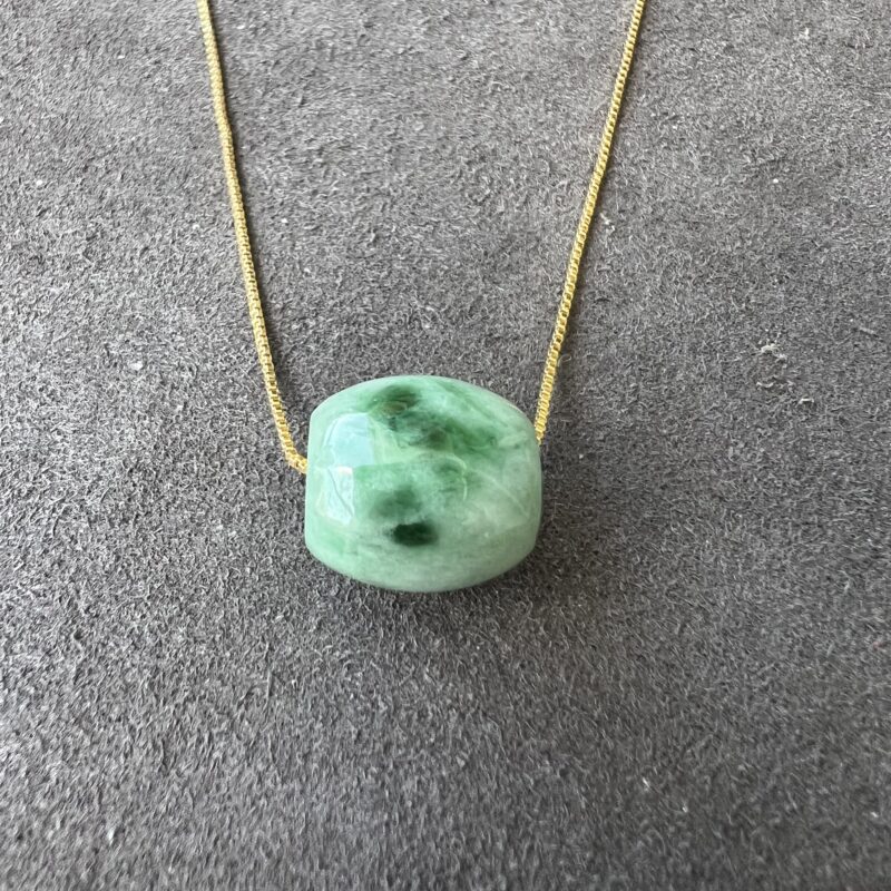 Green Piao Hua Circle Pendant 20mm, PGM869