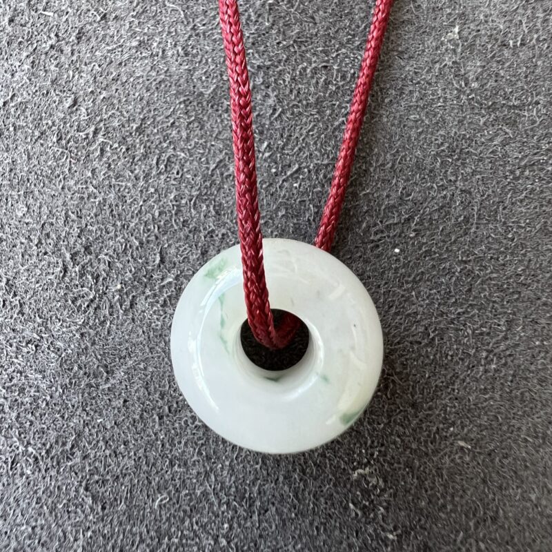 Green Piao Hua Circle Pendant 20mm, PGM871