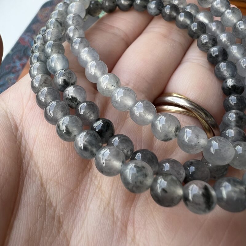 Piano Black Beads Necklace - Beads6mm, NPM872