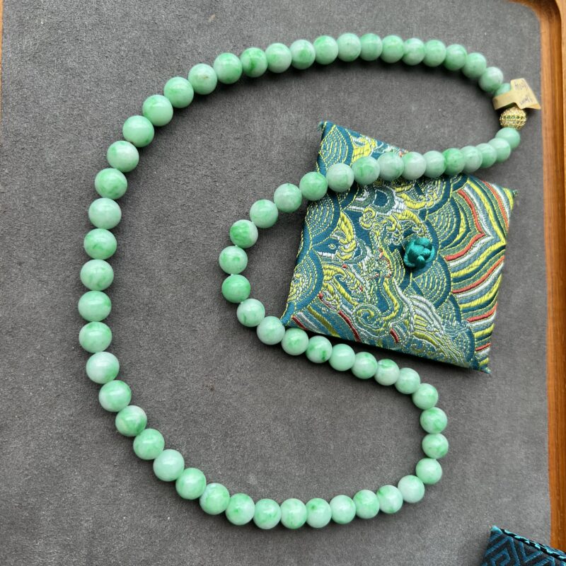 Green Beads Necklace - Beads9.9mm, NGM877