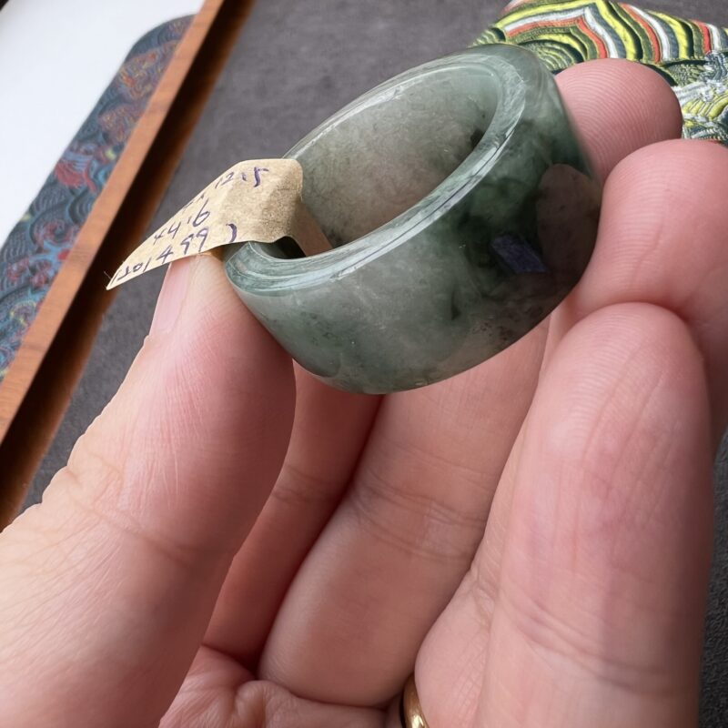 21.4mm Lake Blue Circle Ring - Full Jadeite Ring21.4mm, RLL880