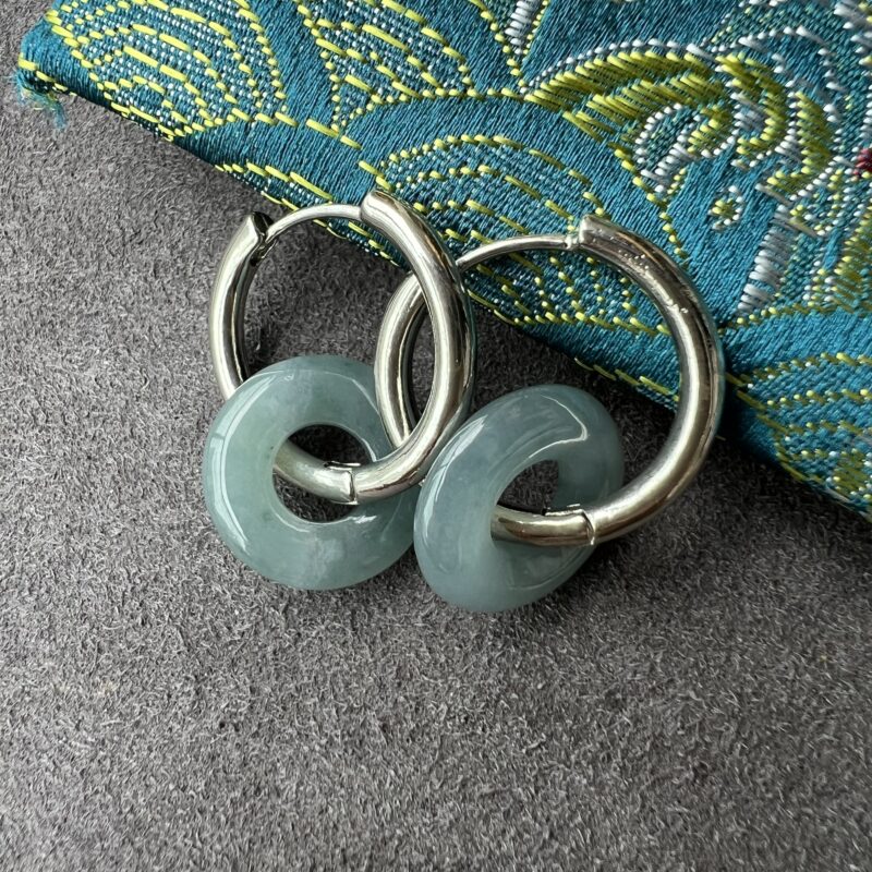 Sky Blue Circle Earring 10mm, ESM890