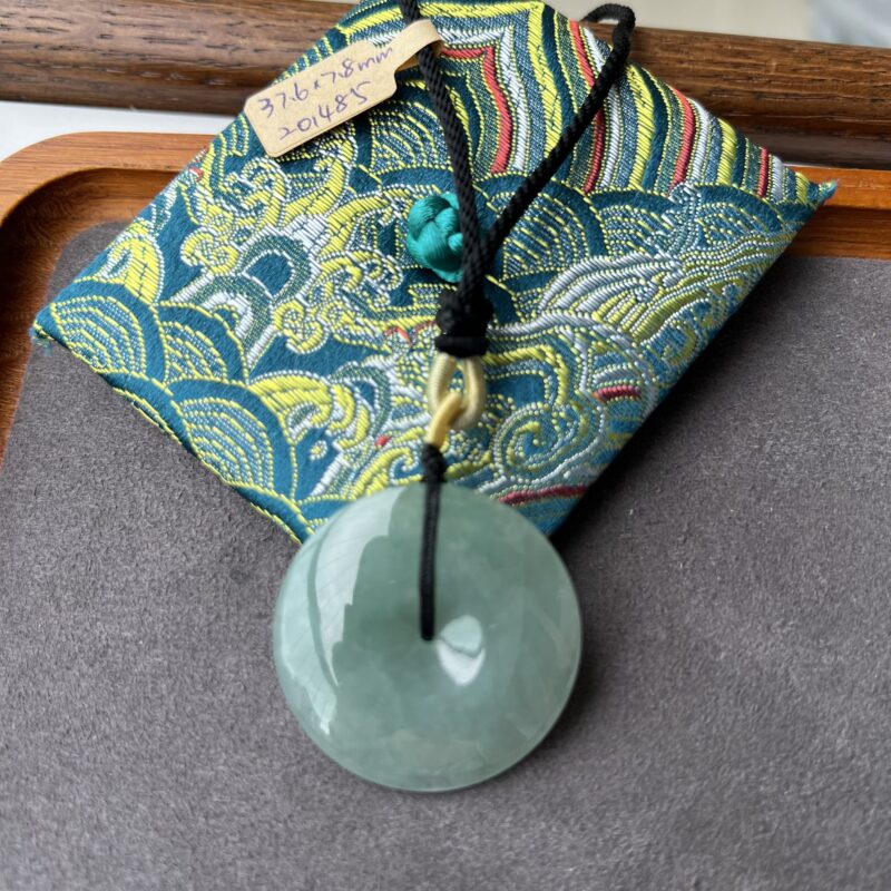 Lake Blue Button (Ping An Kou) Pendant 37.6mm, PLL900