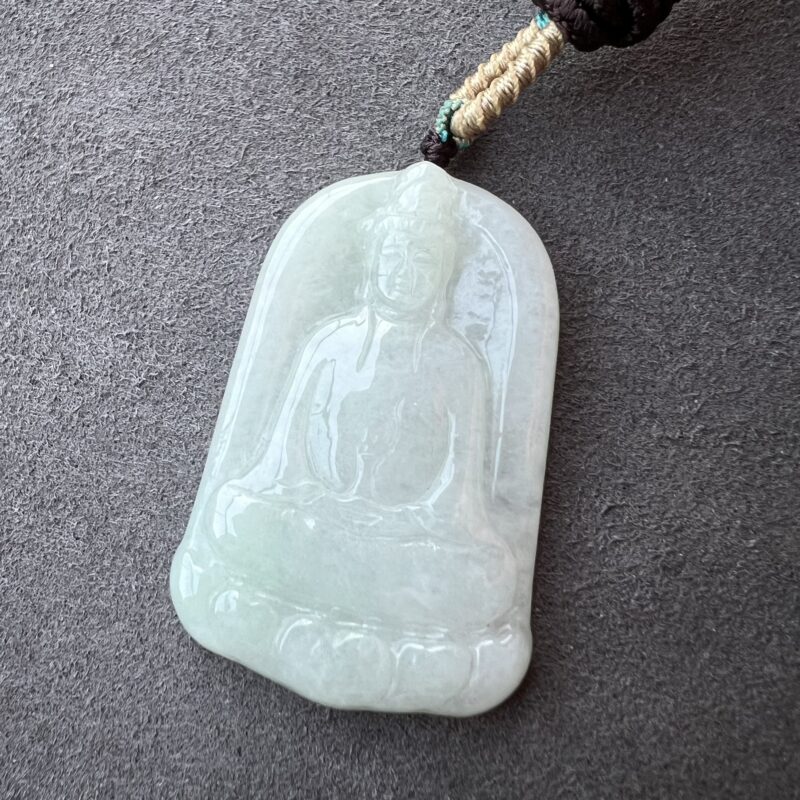 Icy White Guan Yin Pendant 46mm, PIL912
