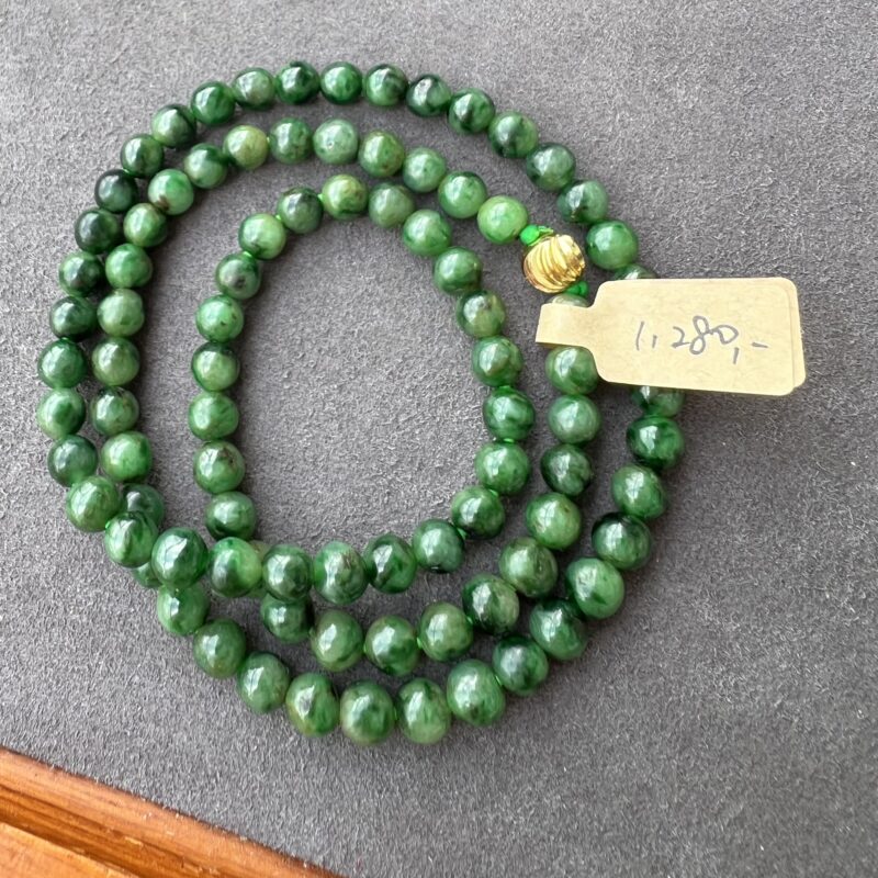 Green Beads Necklace - Beads6.4mm, NGM936