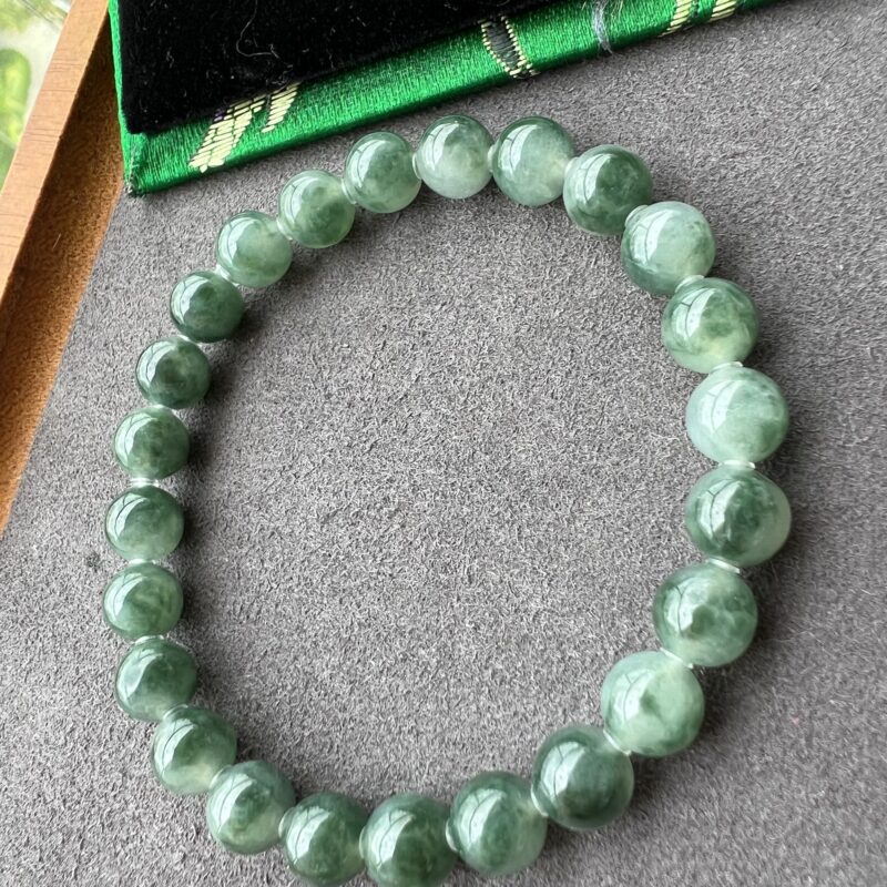 Lake Blue Beads Bracelet - Beads7.8mm, BLM939