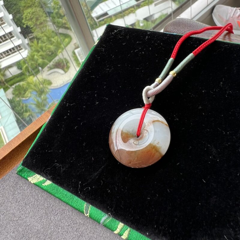 Orange Button (Ping An Kou) Pendant 27.5mm, POM943