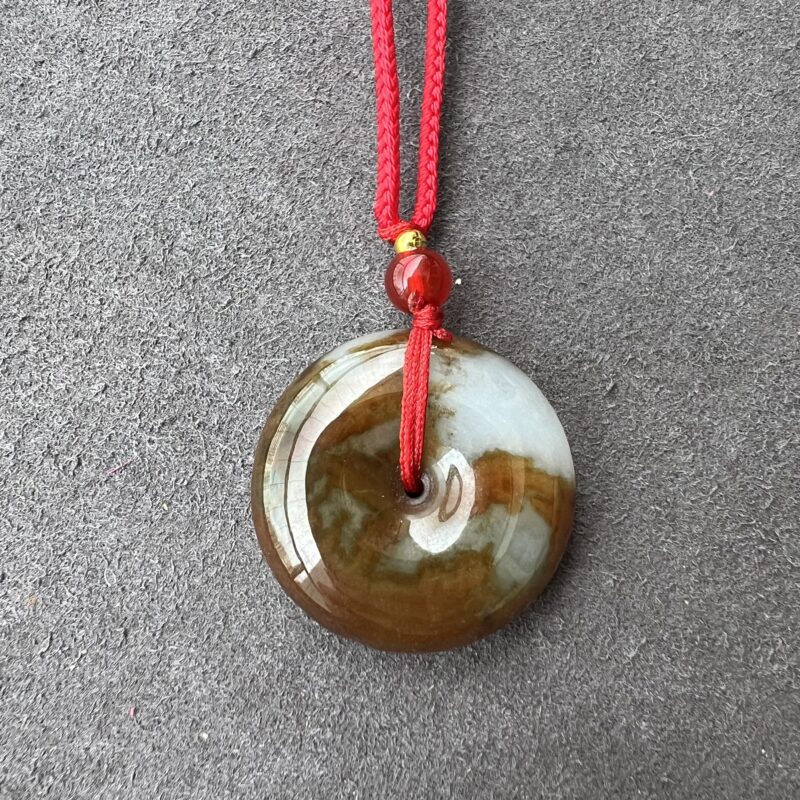 Orange Button (Ping An Kou) Pendant 27.3mm, POM944