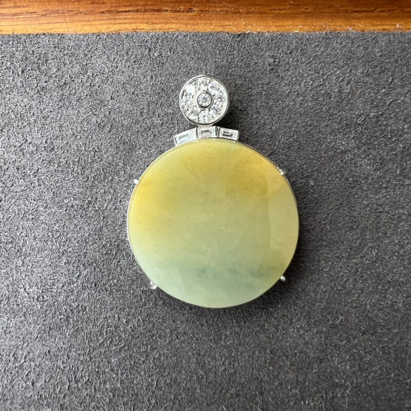Yellow Plate (Wu Shi Pai) Pendant 27mm, PYL952