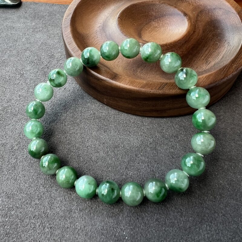 Green Piao Hua Round Bracelet - Beads7.5mm, BGM1015