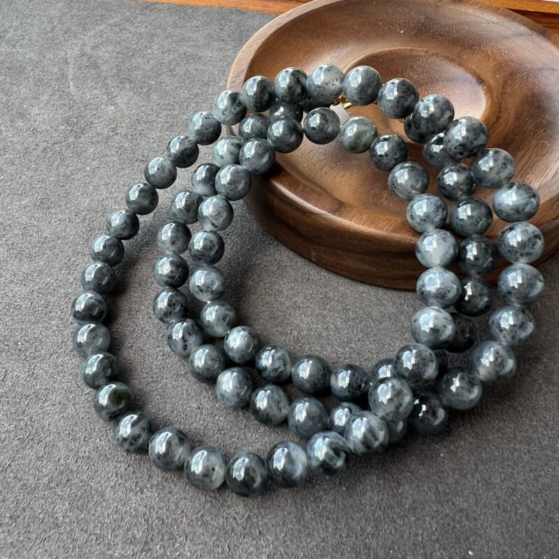 Piano Black Round Bracelet - Beads8.3mm, BPM1017