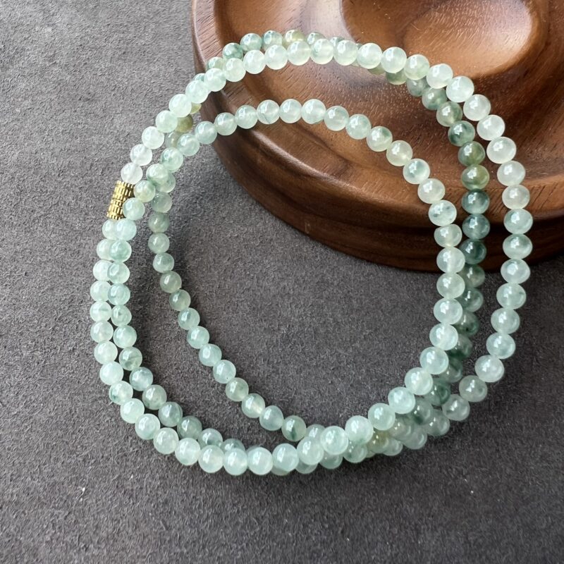 Green Piao Hua Round Bracelet - Beads4mm, BGS1018
