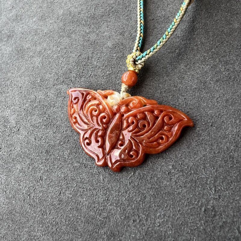 Orange Irregular Pendant 51mm, POL1020
